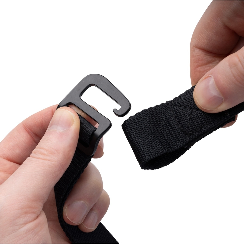 Oxford Atlas G-Hook luggage straps 2 pcs black 26mm x 2m