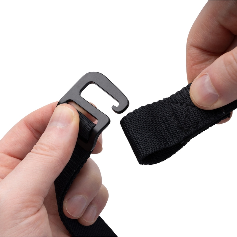 Oxford Atlas G-Hook luggage straps 2 pcs black 26mm x 1,2 m