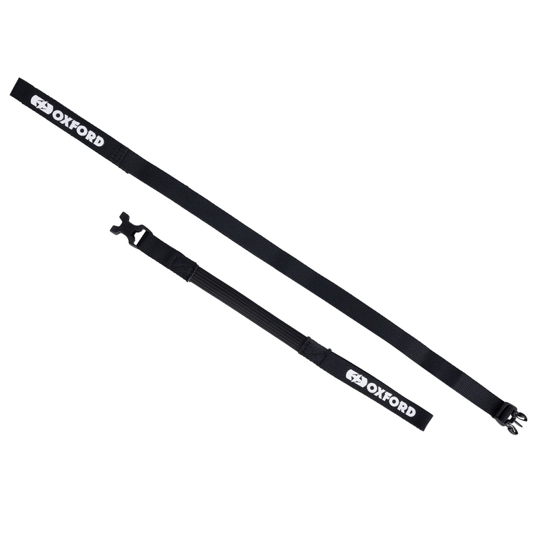 Sangles de bagages Oxford Atlas B-Clip 2 pcs noir 17 mm x 1.2 m