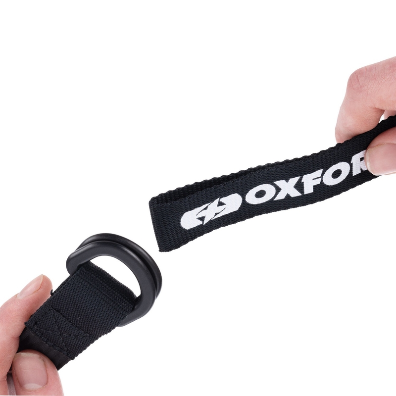 Sangles de bagages Oxford Atlas D-Ring 2 pcs noir 26 mm x 1.2 m