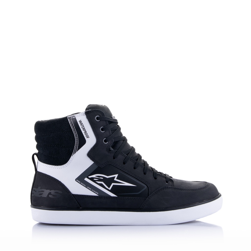 Bottes de moto imperméables Alpinestars J-6 noir-blanc