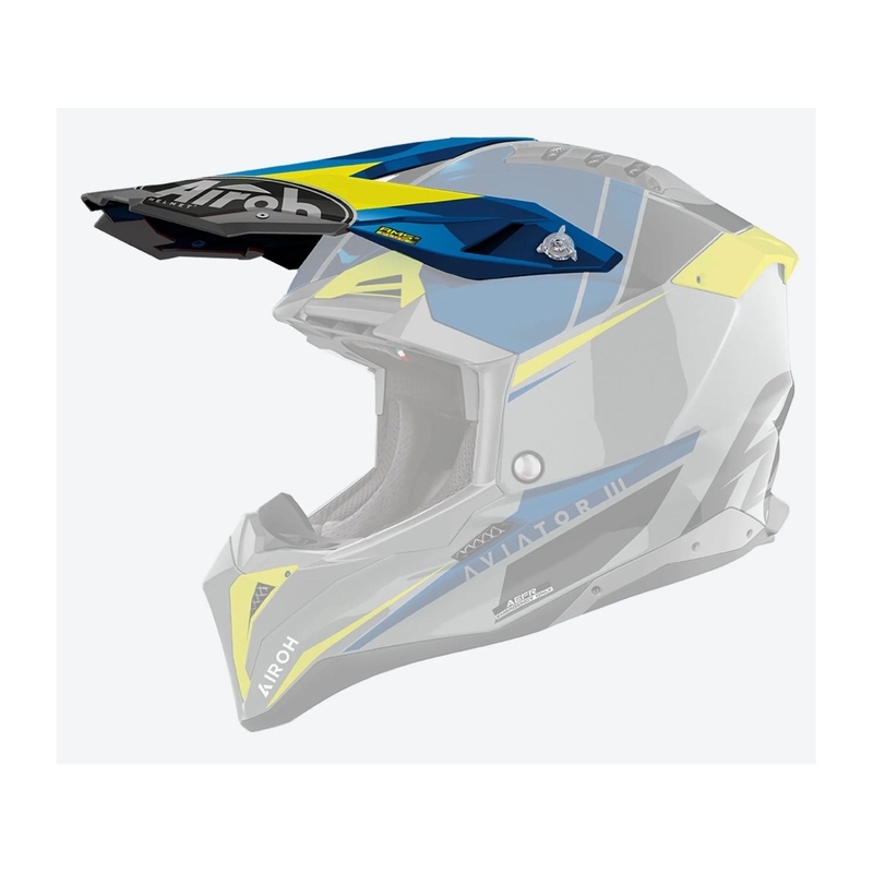 Visière de casque pour Airoh Aviator Push bleu brillant