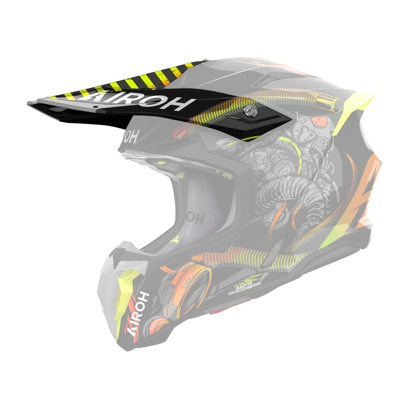 Visière de casque Airoh Twist 3 Toxic noir-jaune brillant