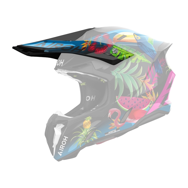 Visière de casque pour Airoh Twist 3 Amazonia noir et bleu