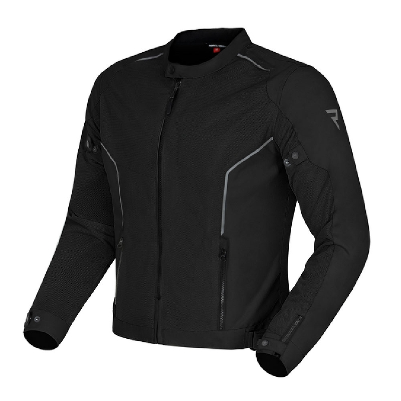 Veste de moto noire Rebelhorn Wave