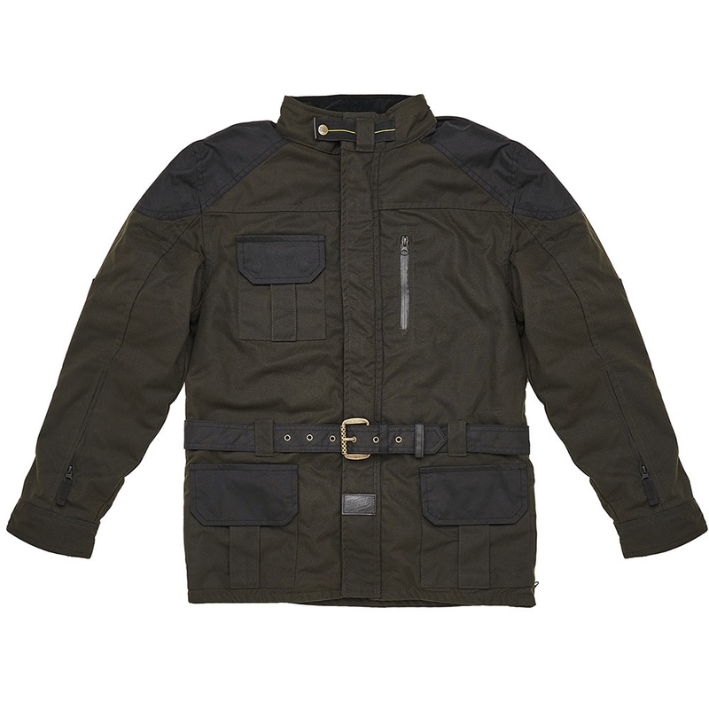 Blouson moto Fuel Bunker vert-noir