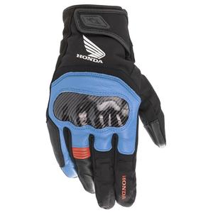 Gants moto Alpinestars SMX Z Drystar Honda gris clair-noir-bleu-rouge