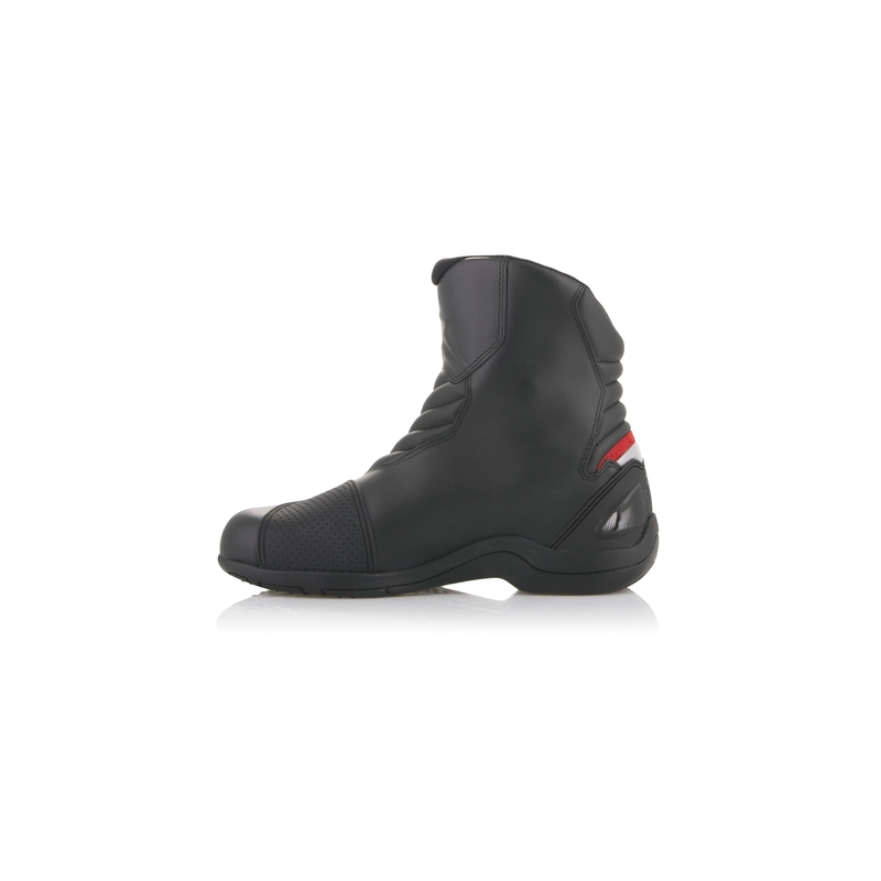 Bottes de moto Alpinestars New Land Drystar Honda Collection noires et rouges