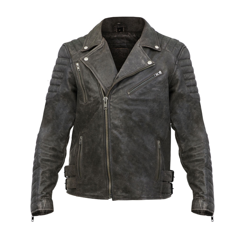 BROGER Ohio Vintage Brown Motorcycle Jacket soldes