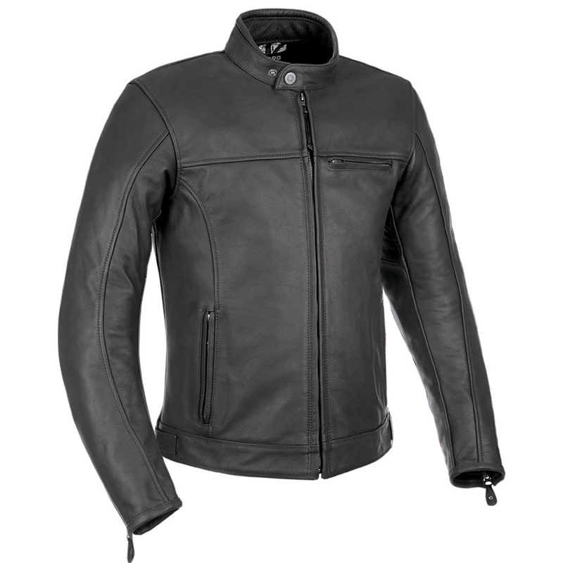 Oxford Walton Veste de moto en cuir noir
