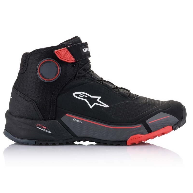 Bottes de moto Alpinestars CR-X Drystar Honda Collection noir-rouge-gris