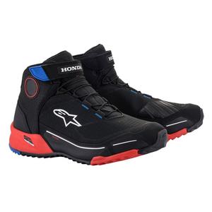 Bottes de moto Alpinestars CR-X Drystar Honda Collection Noir-Rouge-Bleu