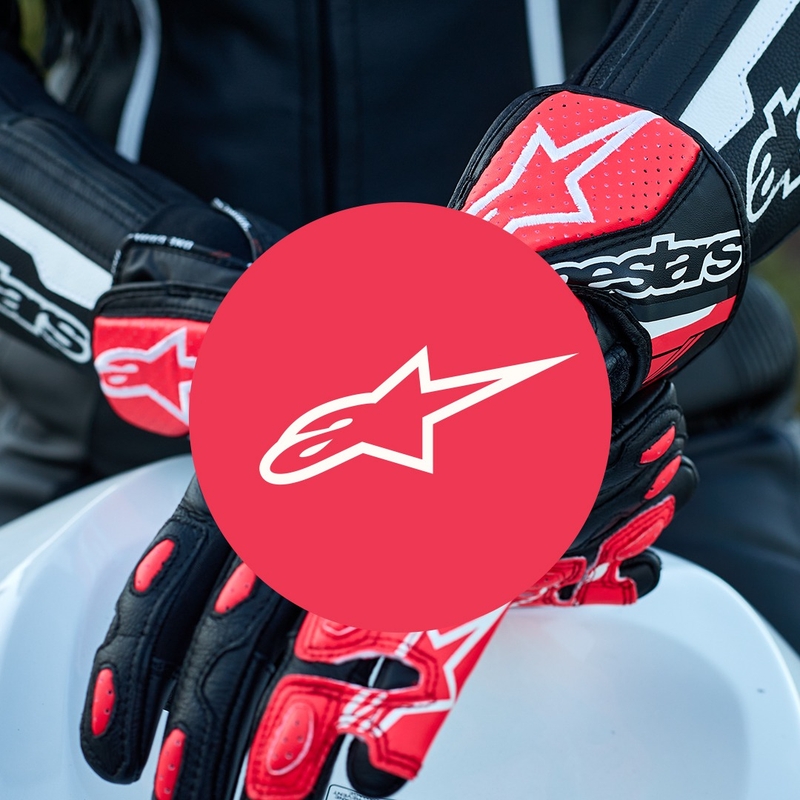Gants moto femme Alpinestars SP-8 noir et blanc