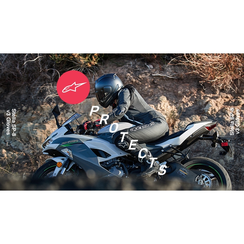 Gants moto femme Alpinestars SP-8 noir et blanc