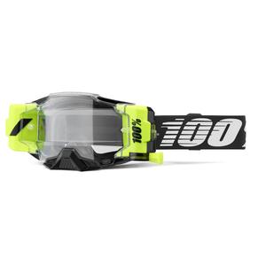 Lunettes de moto-cross 100% - USA Armega Forecast noir (verre transparent)