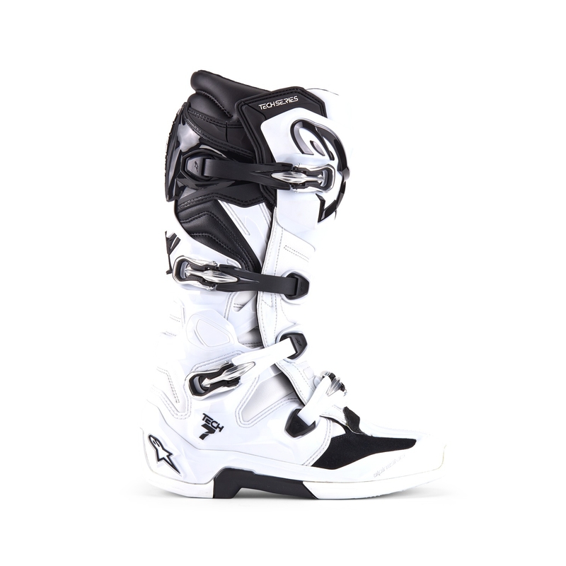 Bottes de moto Alpinestars Tech 7 blanc-noir