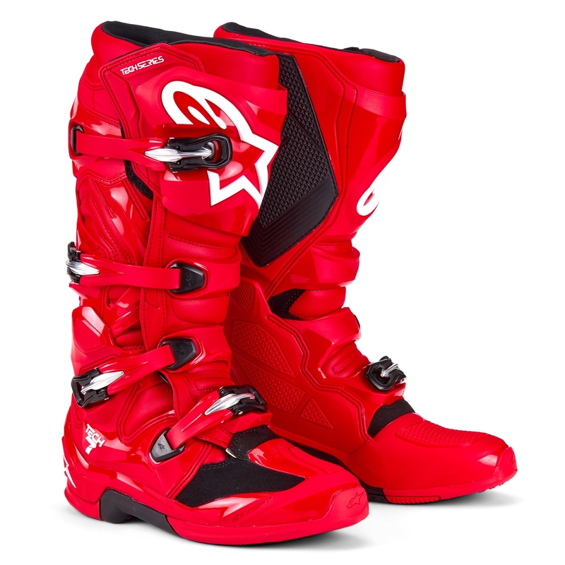 Bottes de moto Alpinestars Tech 7 rouges