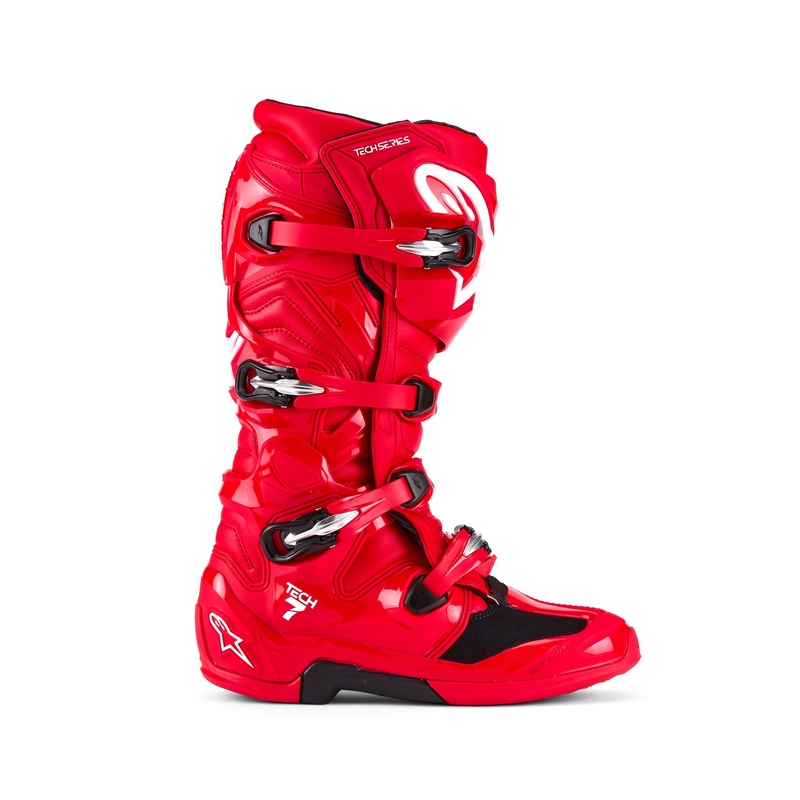 Bottes de moto Alpinestars Tech 7 rouges