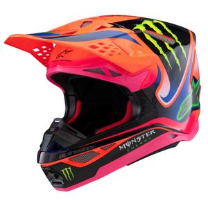 Alpinestars Casque motocross Supertech S-M10 HAIDEN DEEGAN orange fluo-violet-rose-vert 2025