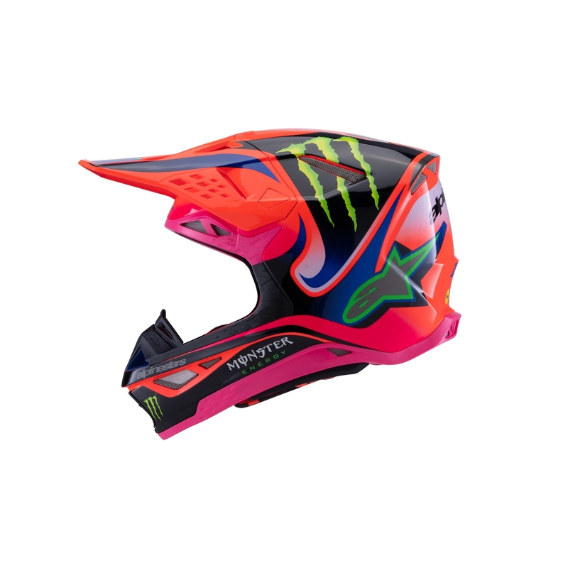Casque motocross Alpinestars Supertech S-M10 HAIDEN DEEGAN édition orange fluo-violet-rose-vert