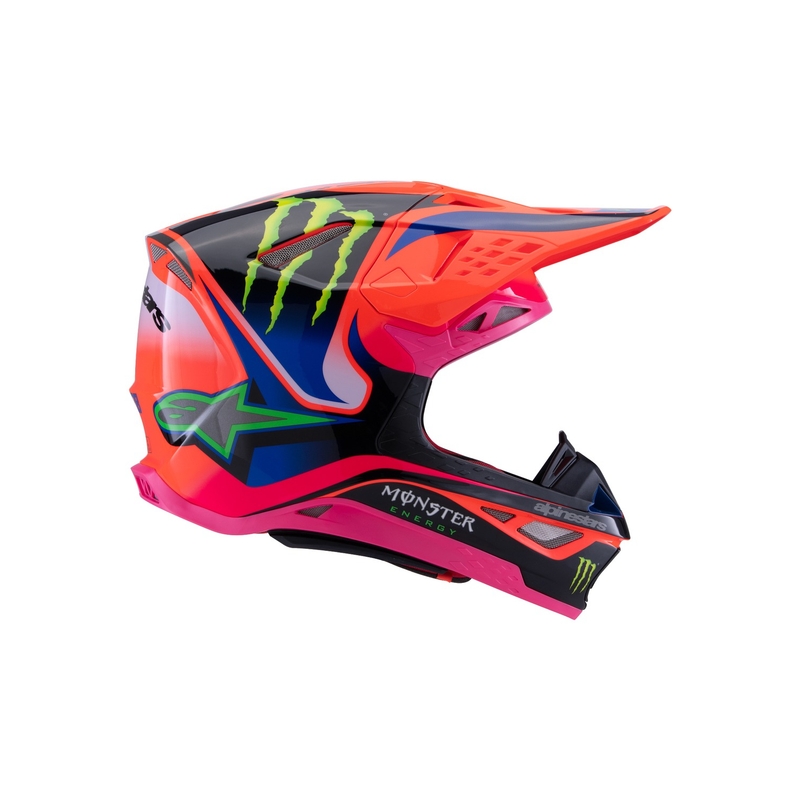 Casque motocross Alpinestars Supertech S-M10 HAIDEN DEEGAN édition orange fluo-violet-rose-vert