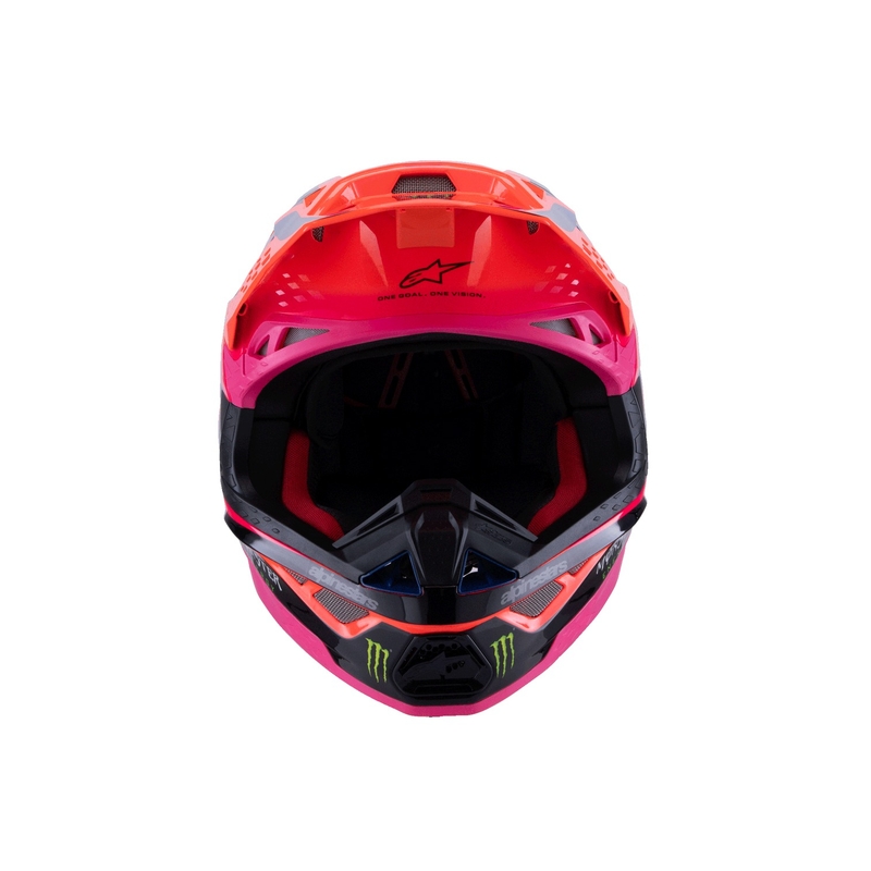 Casque motocross Alpinestars Supertech S-M10 HAIDEN DEEGAN édition orange fluo-violet-rose-vert