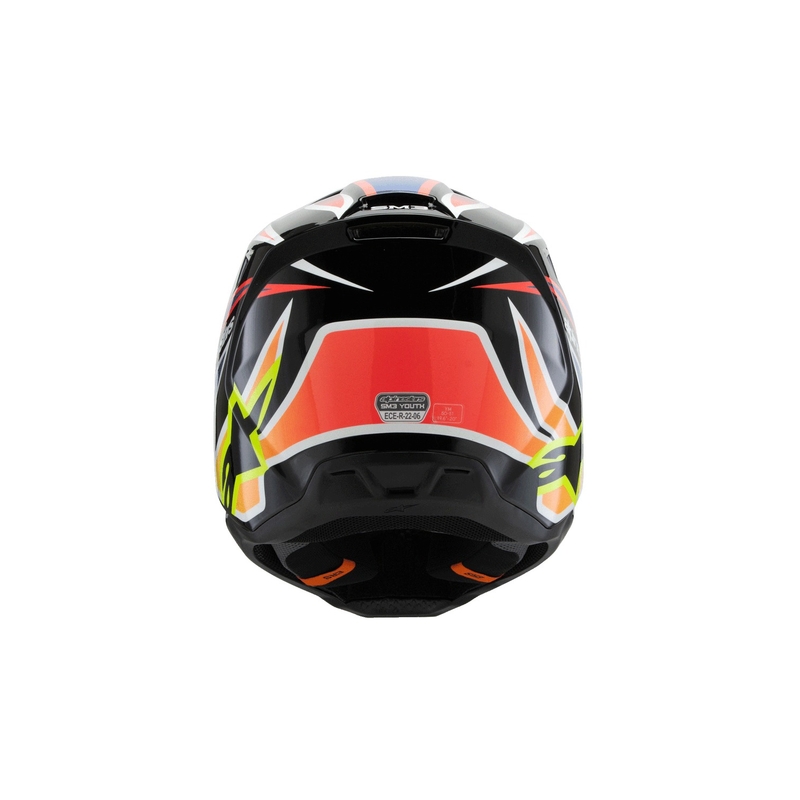 Casque de motocross pour enfant Alpinestars S-M3 WURX noir-jaune fluo-bleu-rouge