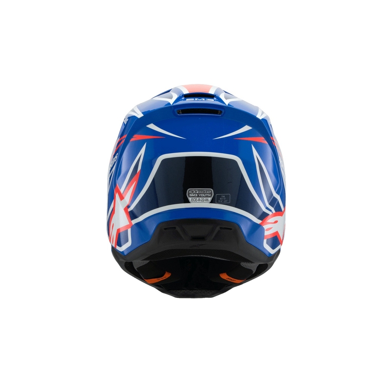 Casque de motocross pour enfant Alpinestars S-M3 WURX bleu-rouge-blanc-noir