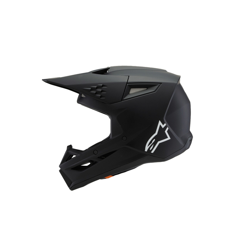 Casque de motocross pour enfant Alpinestars S-M3 Solid, noir mat