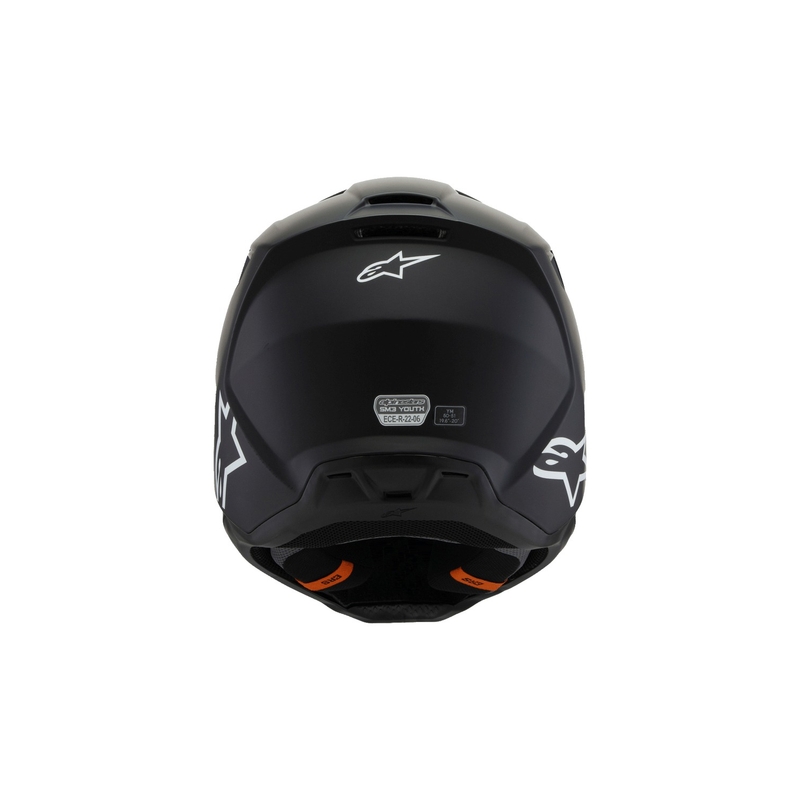 Casque de motocross pour enfant Alpinestars S-M3 Solid, noir mat