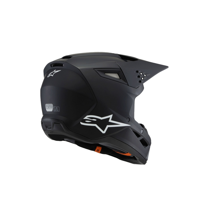 Casque de motocross pour enfant Alpinestars S-M3 Solid, noir mat