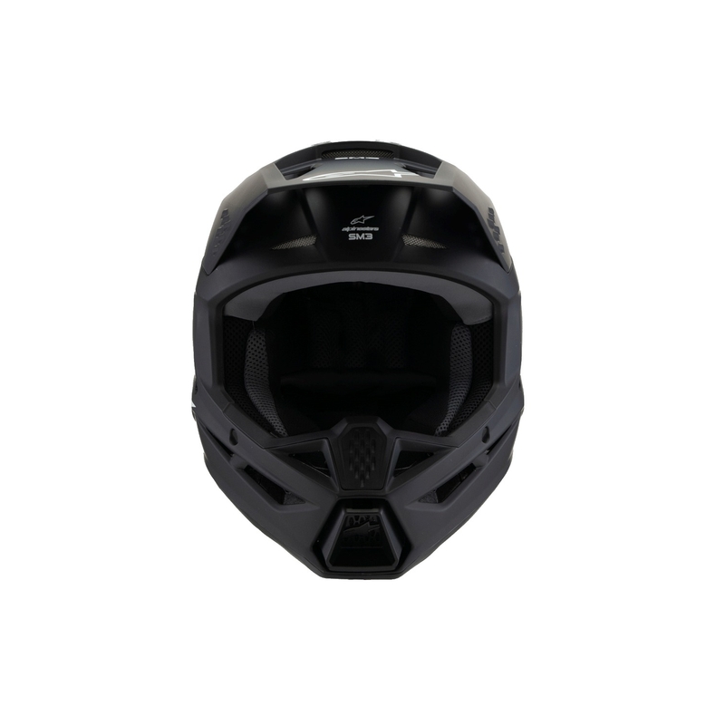 Casque de motocross pour enfant Alpinestars S-M3 Solid, noir mat