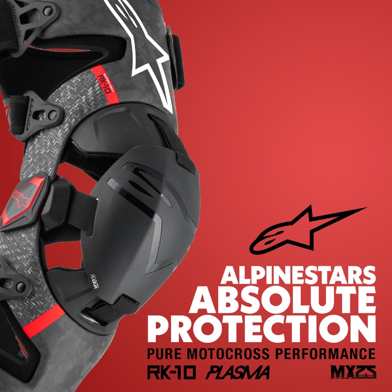Genouillères Alpinestars Supertech RK-10 Plasma noir-rouge