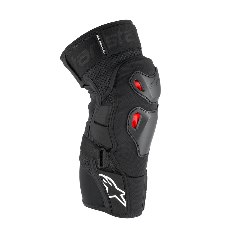 Genouillères Alpinestars Bionic Pro Plasma noir-rouge-blanc