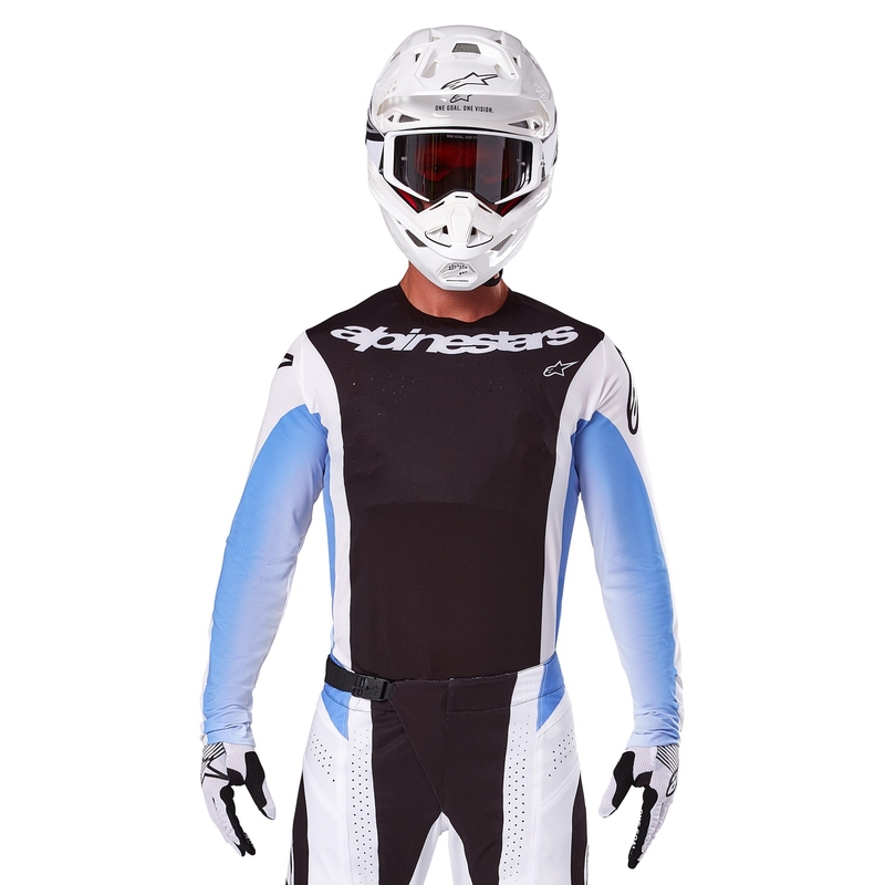 Maillot de motocross Alpinestars Techstar Melt noir et bleu
