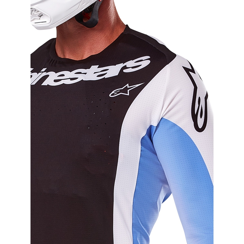 Maillot de motocross Alpinestars Techstar Melt noir et bleu
