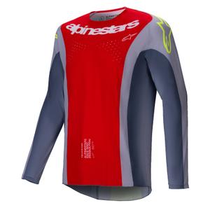 Maillot de motocross Alpinestars Techstar Melt rouge-gris