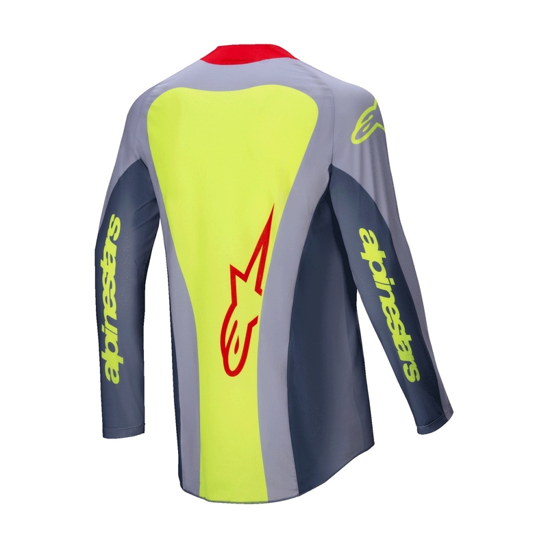 Maillot de motocross Alpinestars Techstar Melt rouge-gris