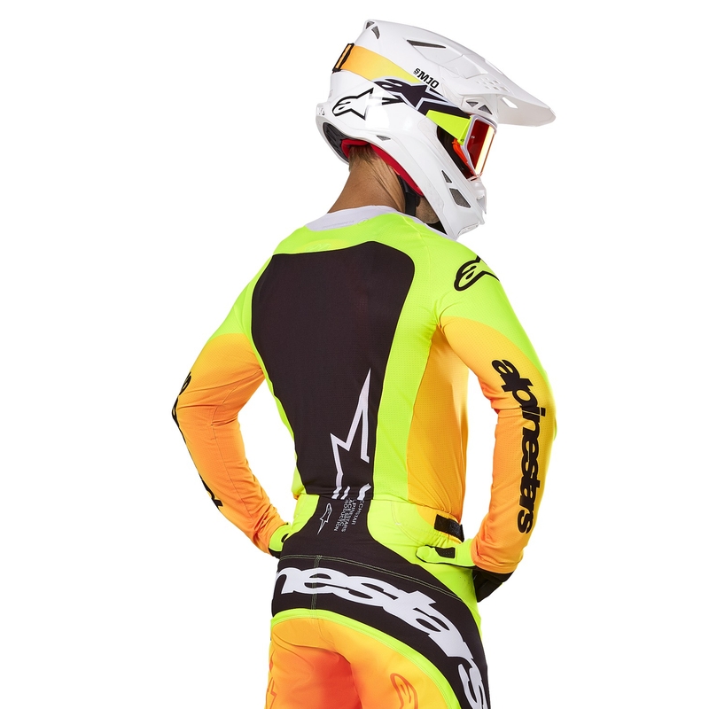 Alpinestars Techstar Melt Motocross Jersey jaune et noir