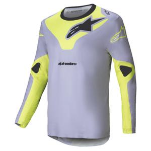 Maillot de motocross Alpinestars Racer Veil gris-jaune fluo