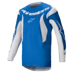 Maillot de motocross Alpinestars Fluid Haul bleu et blanc