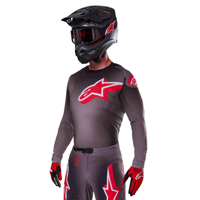 Alpinestars Supertech Lipan Smoke Red Motocross Jersey