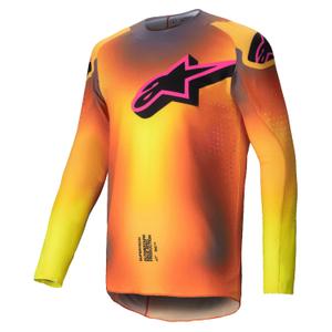 Maillot de motocross Alpinestars Supertech Lipan jaune-rose