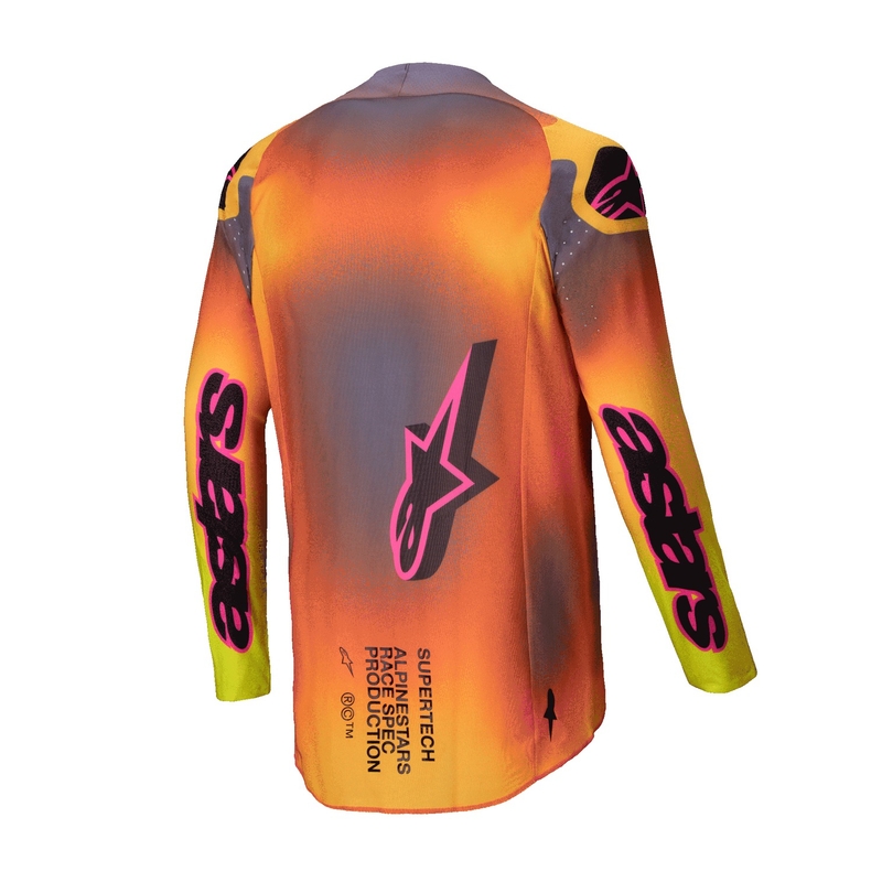 Maillot de motocross Alpinestars Supertech Lipan jaune-rose