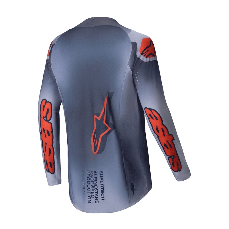 Maillot de motocross Alpinestars Supertech Lipan gris-orange fluo