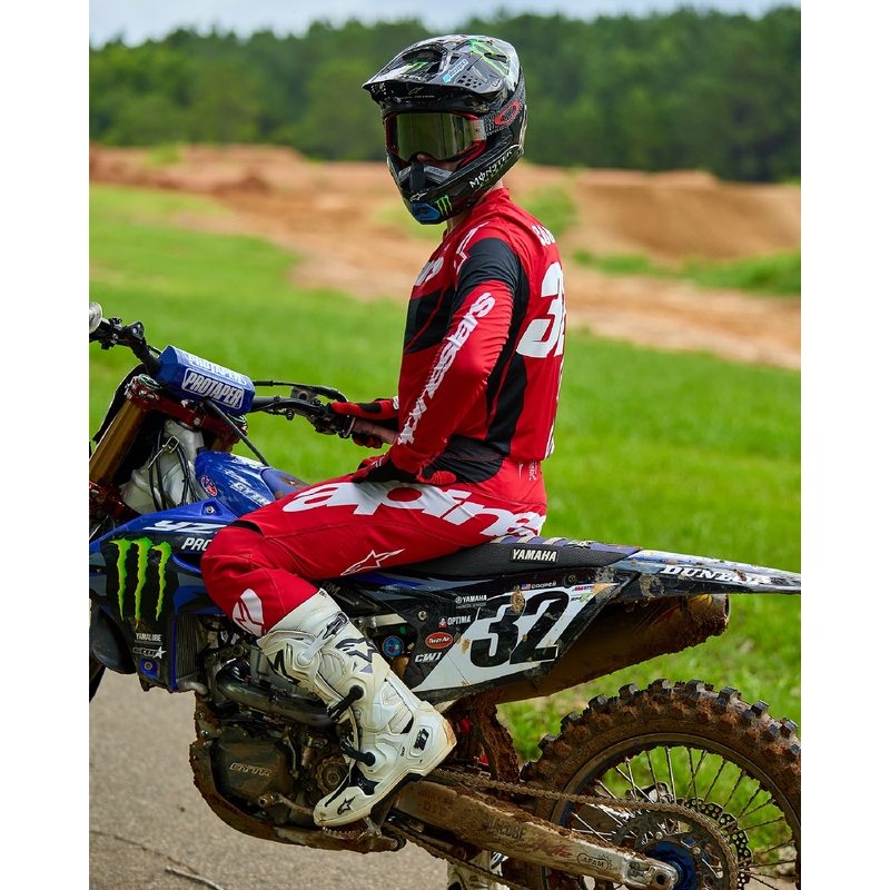 Maillot de motocross Alpinestars Techstar Dreem rouge et noir
