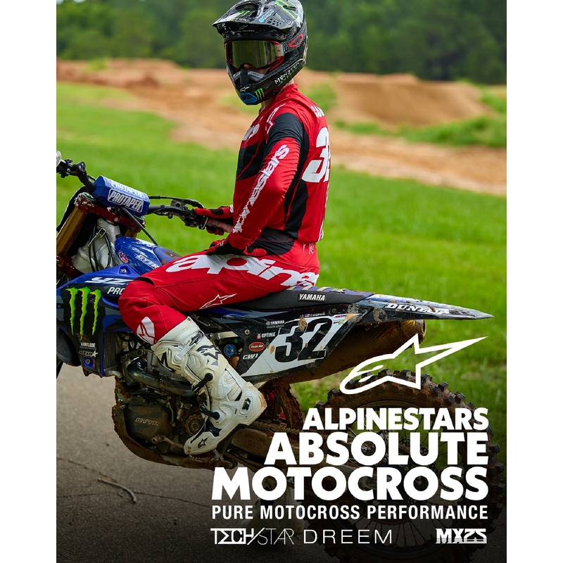 Maillot de motocross Alpinestars Techstar Dreem rouge et noir