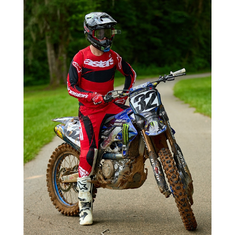 Maillot de motocross Alpinestars Techstar Dreem rouge et noir