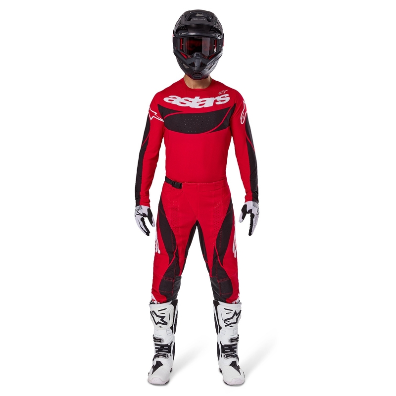 Maillot de motocross Alpinestars Techstar Dreem rouge et noir