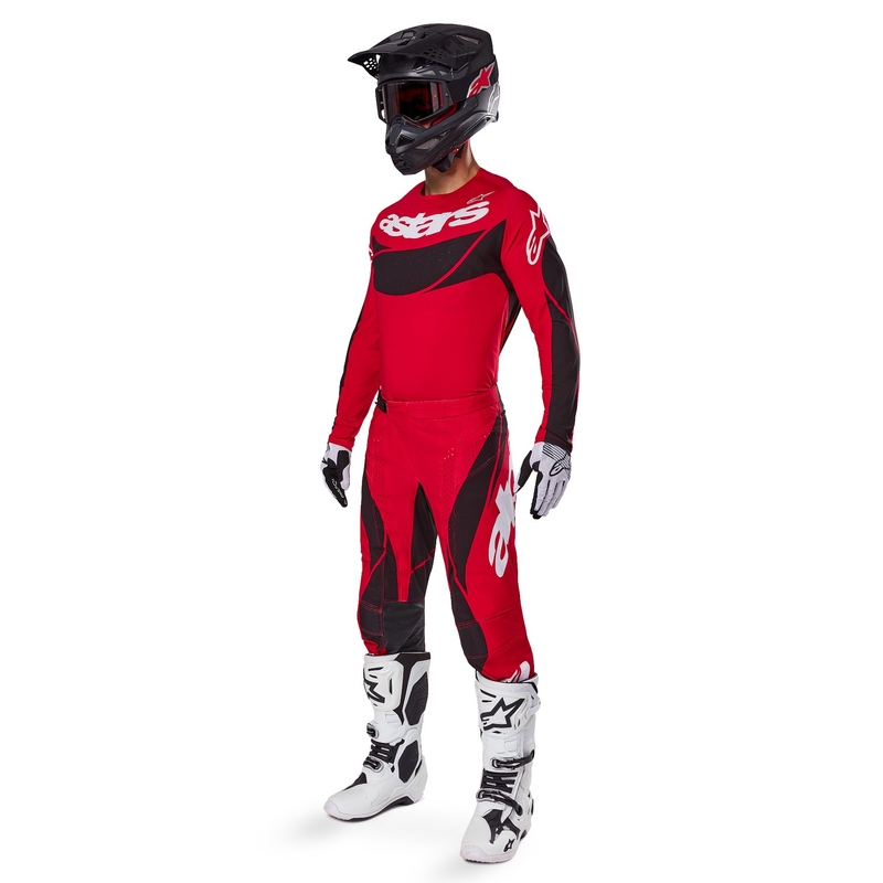 Maillot de motocross Alpinestars Techstar Dreem rouge et noir